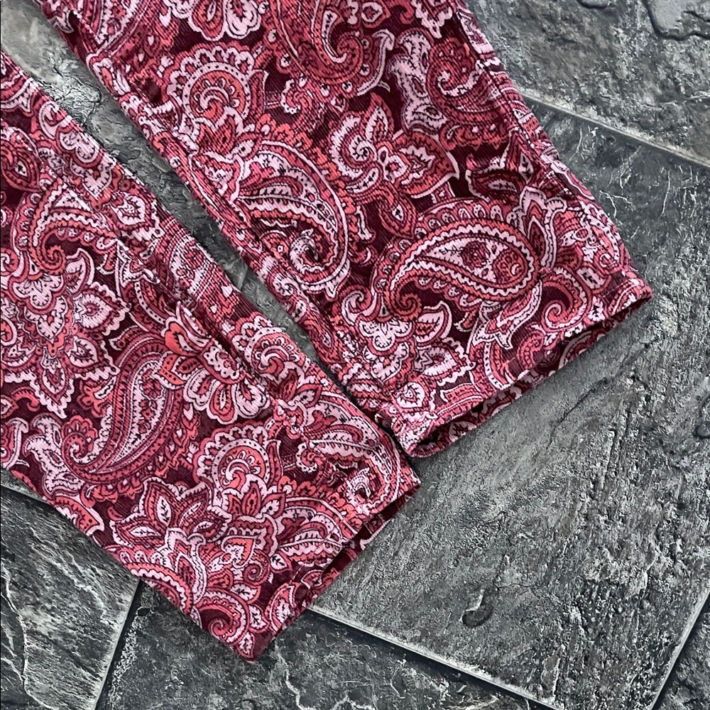 PRANA Paisley Print Women's Straight-leg Pants Preppy Casual Coastal Colourful - Picture 5 of 13